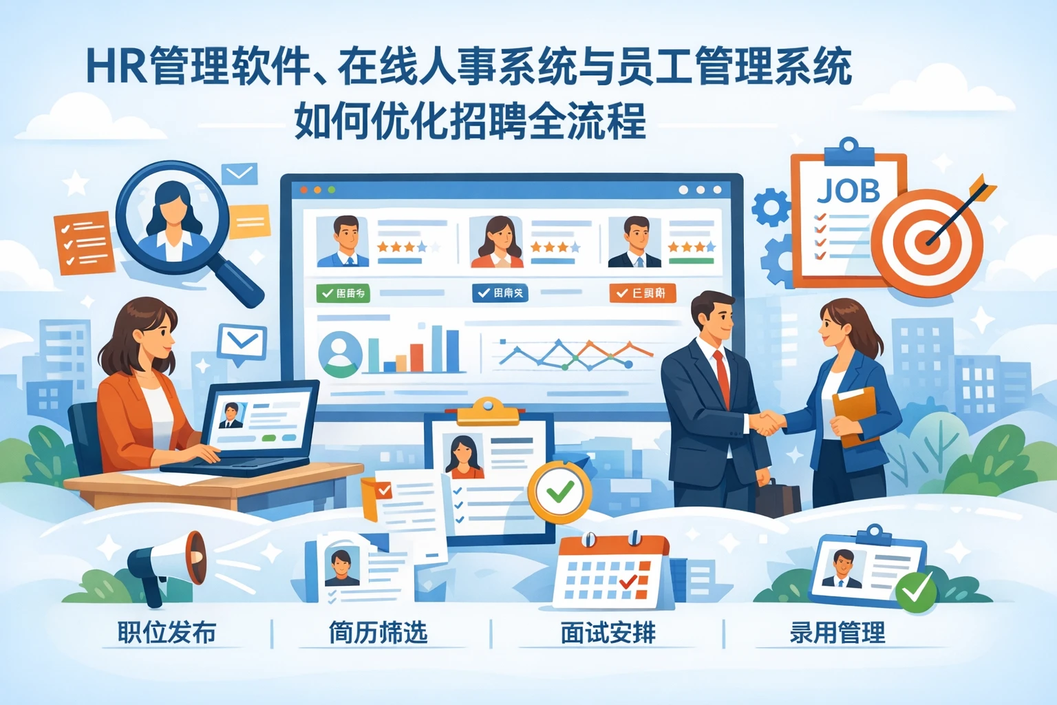 HR管理软件、在线人事系统与员工管理系统如何优化招聘全流程
