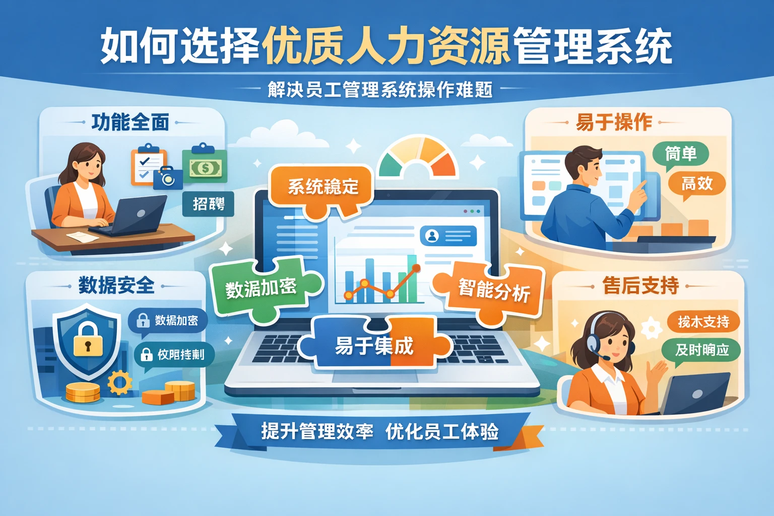如何选择优质人力资源管理系统：解决员工管理系统操作难题