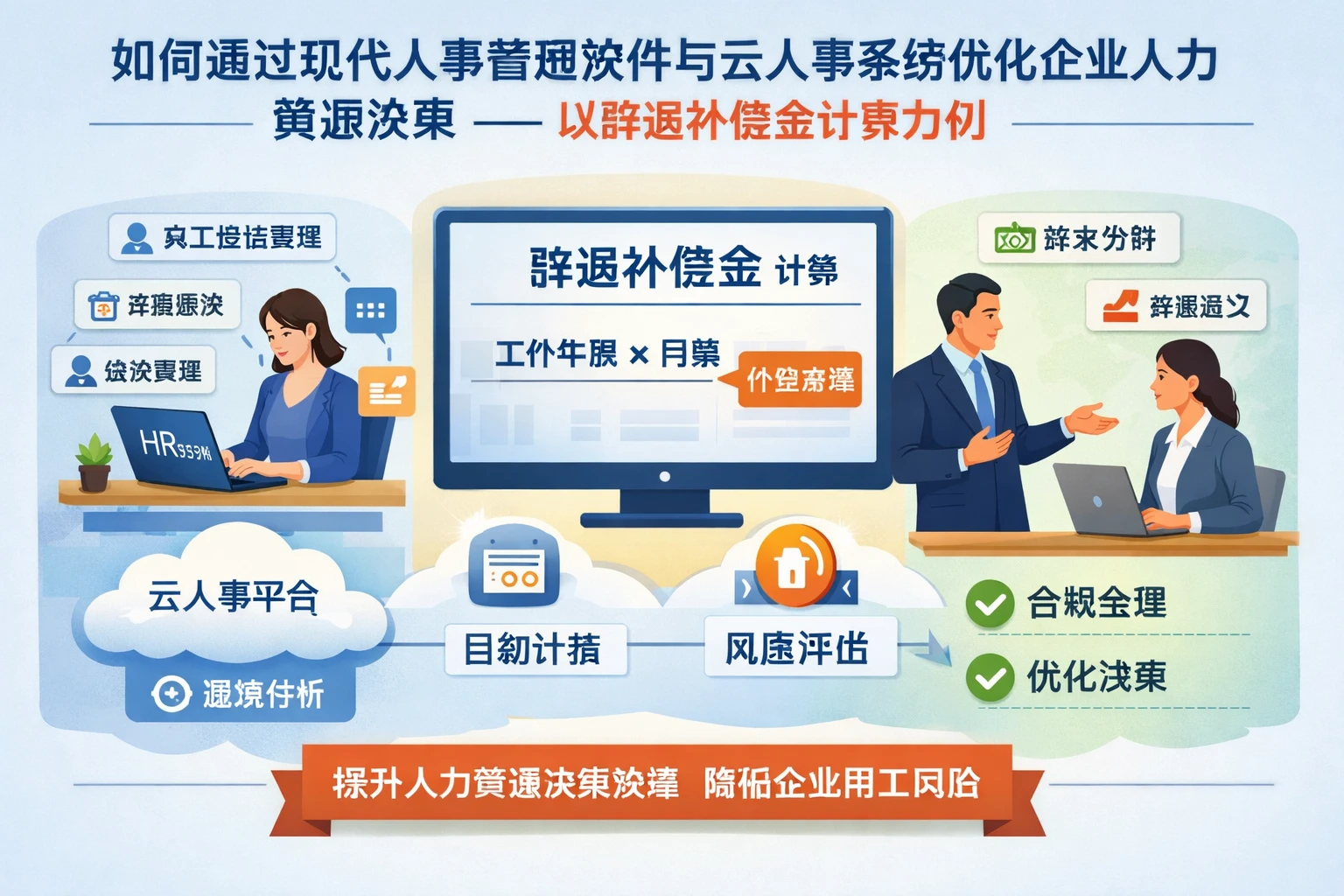 如何通过现代人事管理软件与云人事系统优化企业人力资源决策——以辞退补偿金计算为例