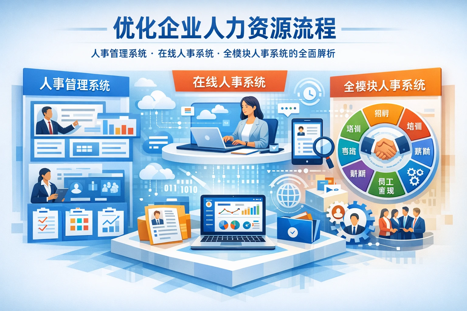 优化企业人力资源流程：人事管理系统、在线人事系统与全模块人事系统的全面解析
