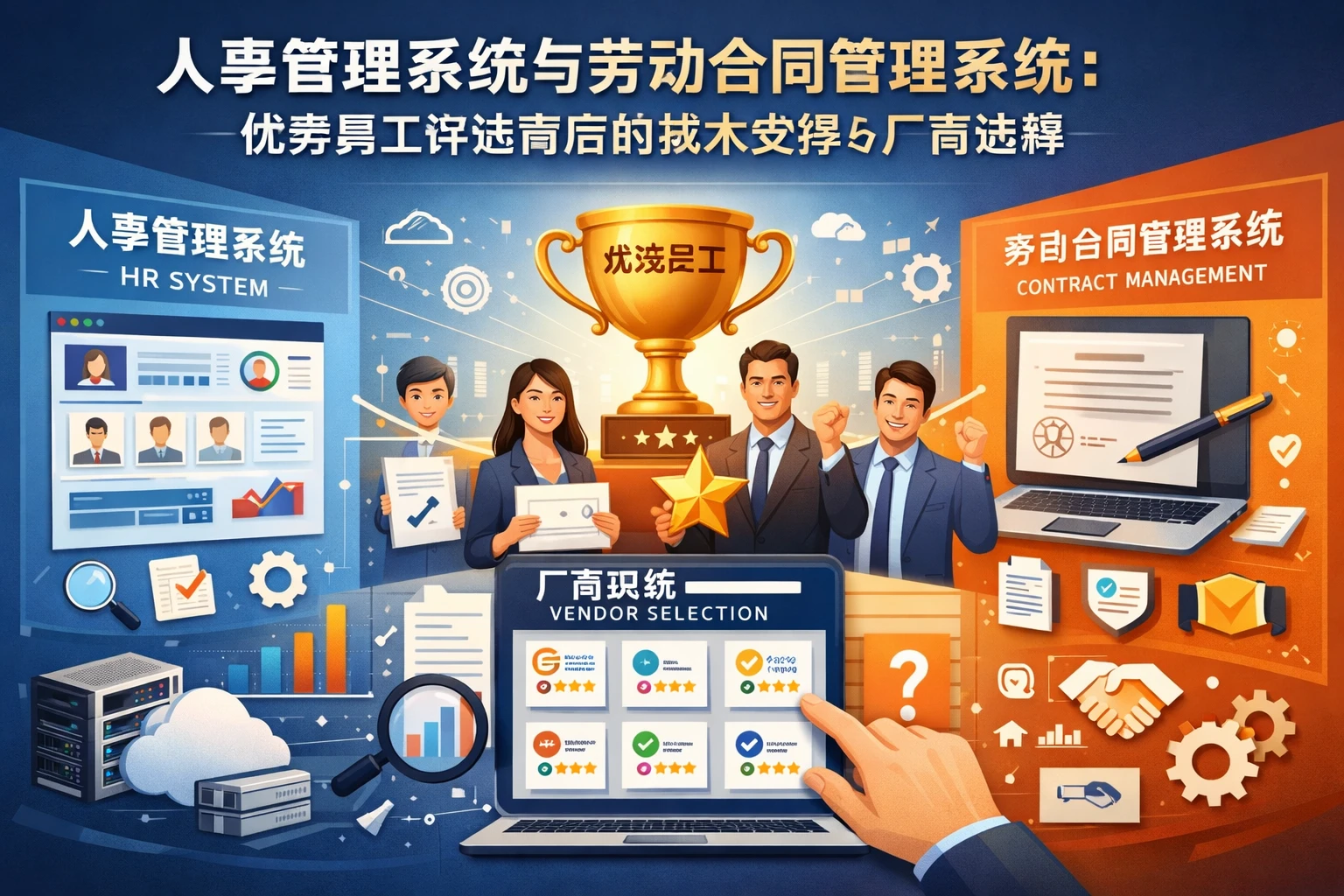 人事管理系统与劳动合同管理系统：优秀员工评选背后的技术支撑与厂商选择