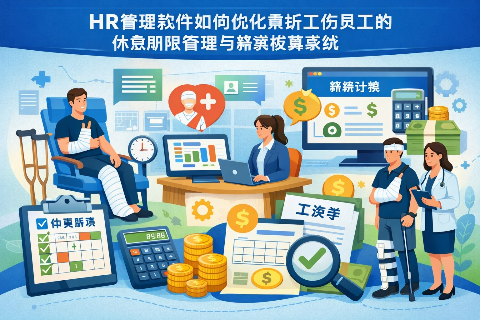 HR管理软件如何优化骨折工伤员工的休息期限管理与薪资核算系统