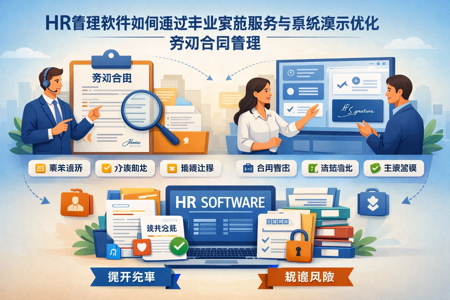 HR管理软件如何通过专业实施服务与系统演示优化劳动合同管理