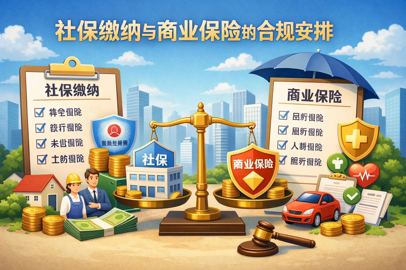 社保缴纳与商业保险的合规安排