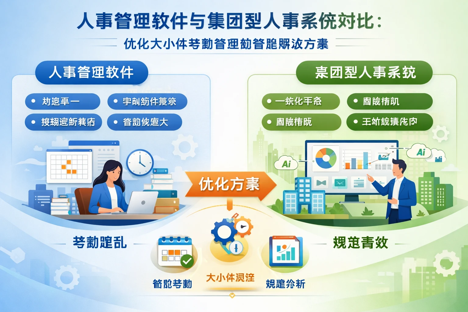 人事管理软件与集团型人事系统对比:优化大小休考勤管理的智能解决方案