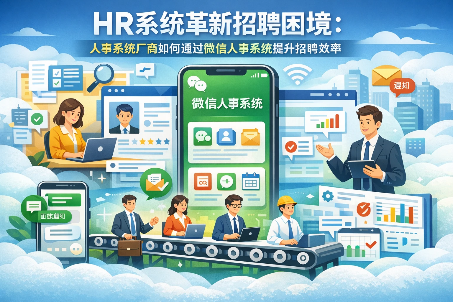 HR系统革新招聘困境:人事系统厂商如何通过微信人事系统提升招聘效率