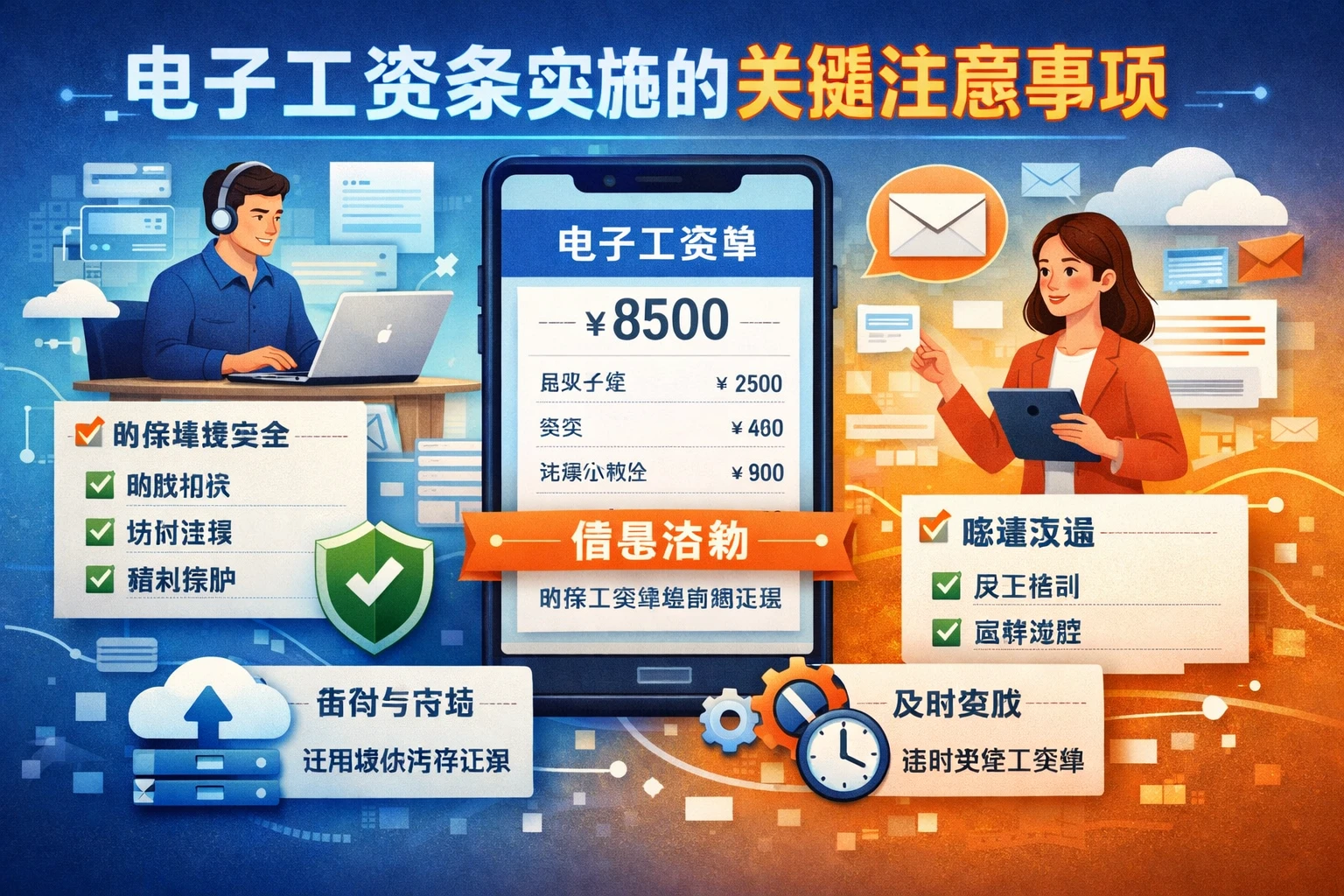 电子工资条实施的关键注意事项