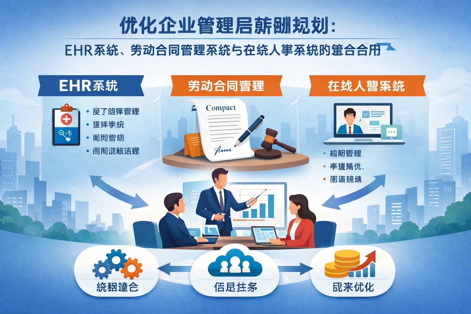 优化企业管理层薪酬规划：EHR系统、劳动合同管理系统与在线人事系统的整合应用