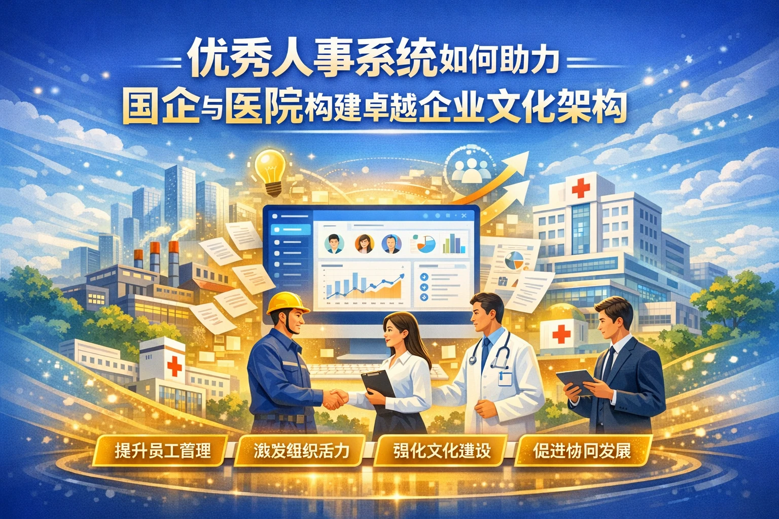 优秀人事系统如何助力国企与医院构建卓越企业文化架构