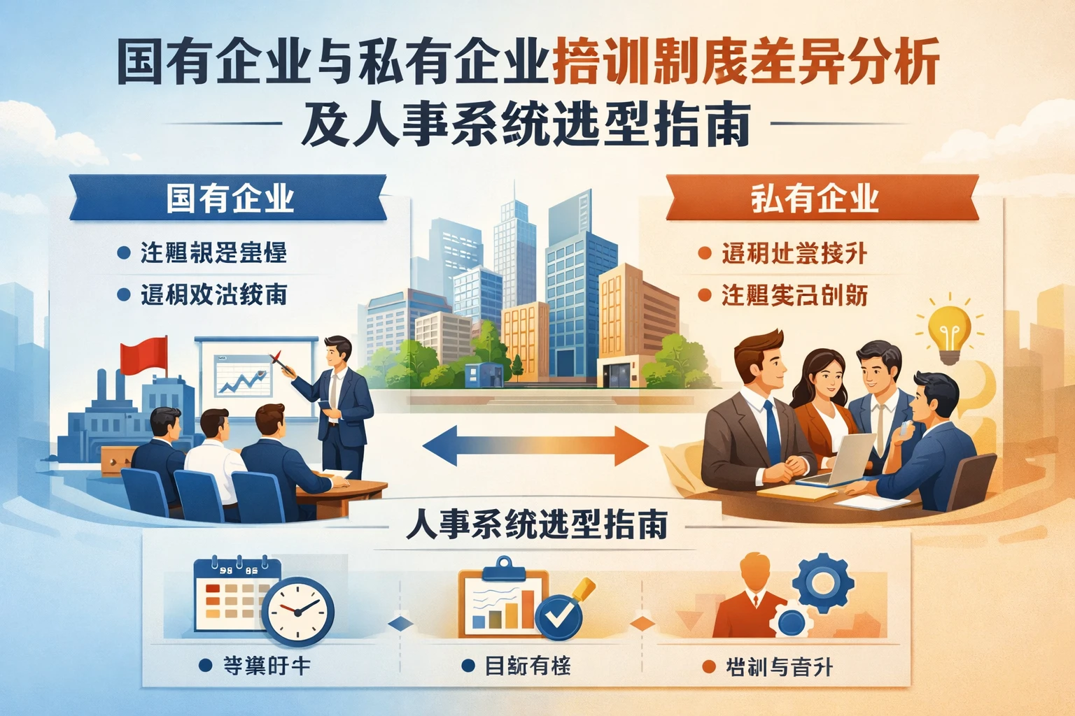 国有企业与私有企业培训制度差异分析及人事系统选型指南