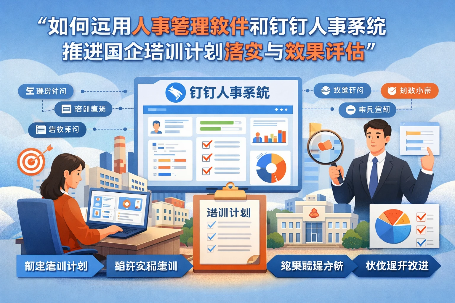 如何运用人事管理软件和钉钉人事系统推进国企培训计划落实与效果评估