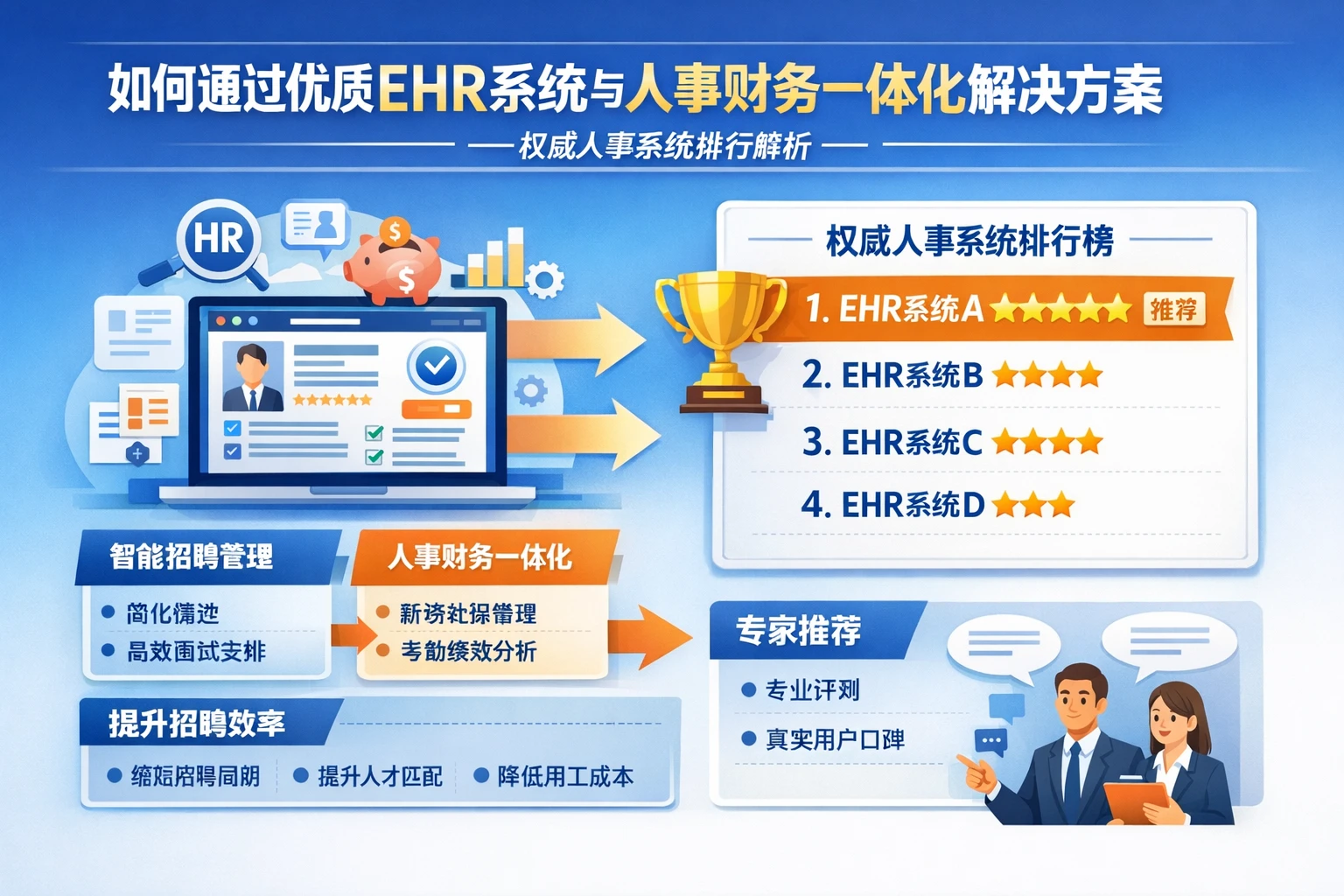 如何通过优质EHR系统与人事财务一体化解决方案提升招聘效率——权威人事系统排行榜解析