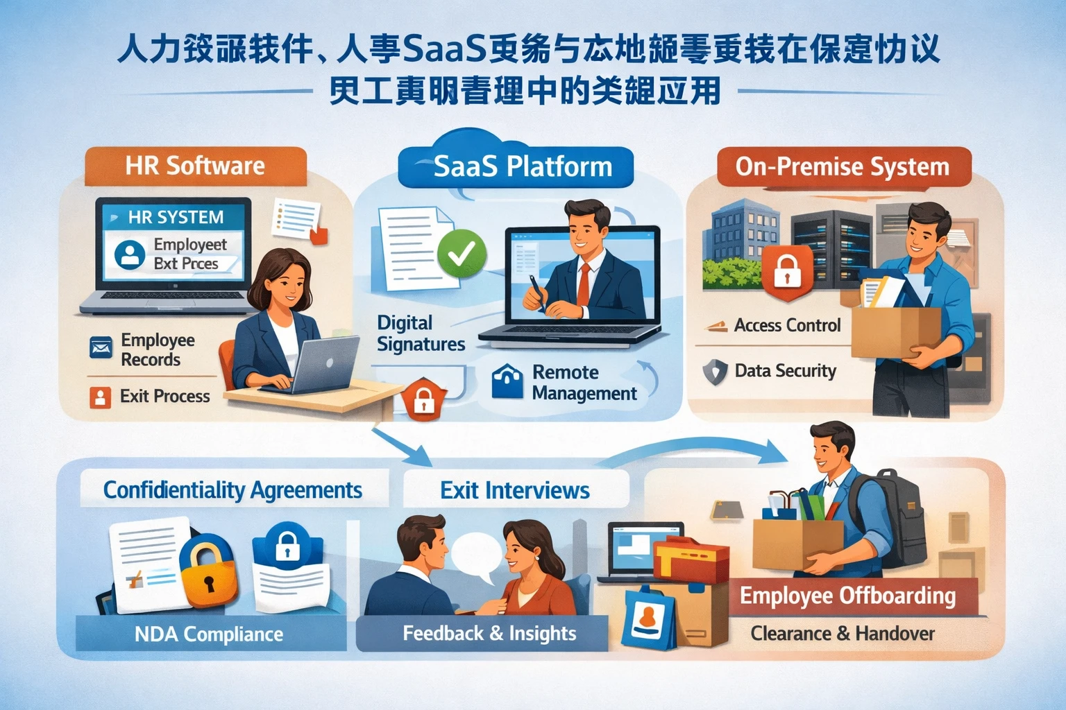 人力资源软件、人事SaaS系统与本地部署系统在保密协议员工离职管理中的关键应用