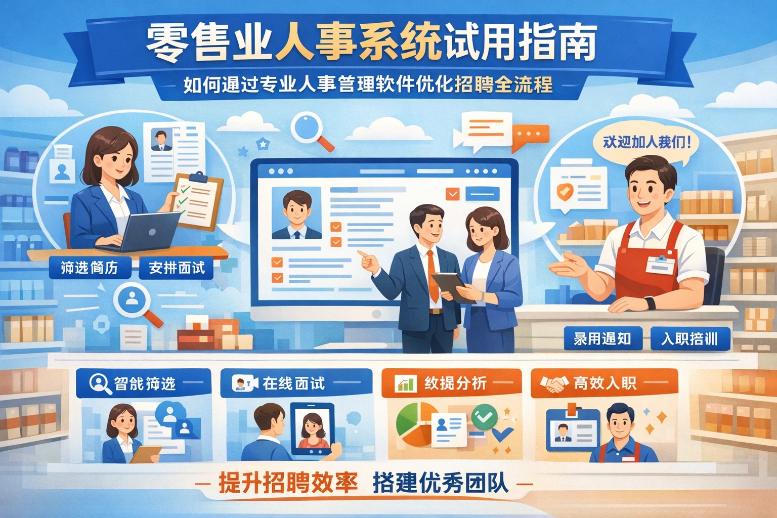 零售业人事系统试用指南：如何通过专业人事管理软件优化招聘全流程