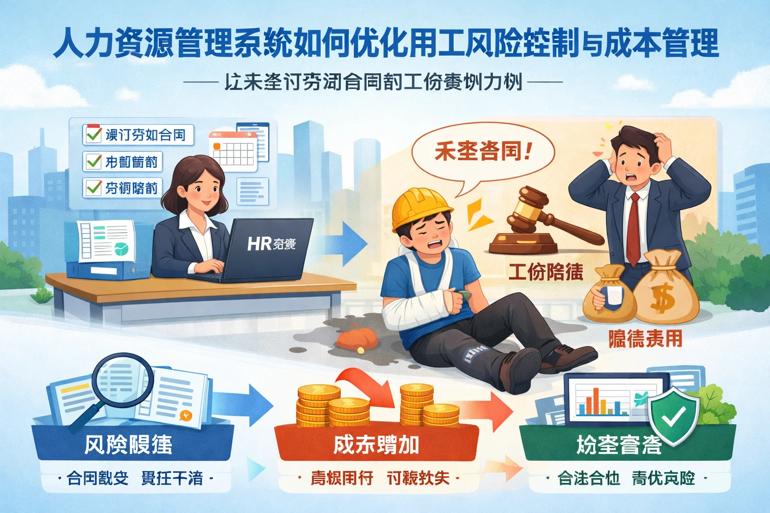 人力资源管理系统如何优化用工风险控制与成本管理——以未签订劳动合同的工伤案例为例