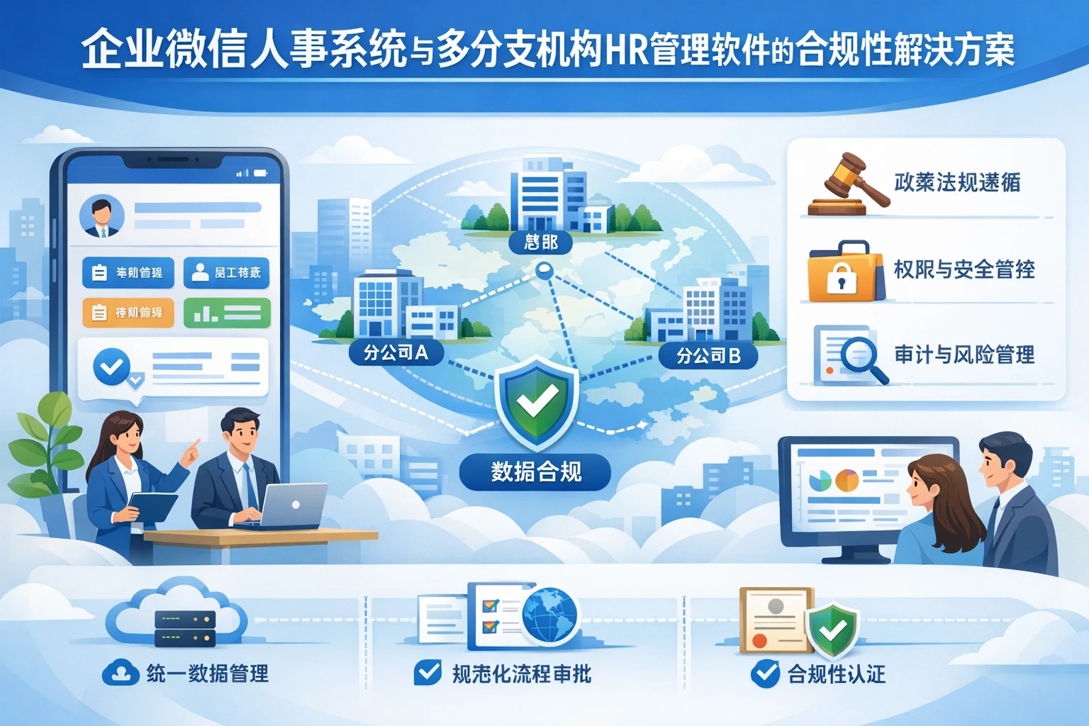 企业微信人事系统与多分支机构HR管理软件的合规性解决方案