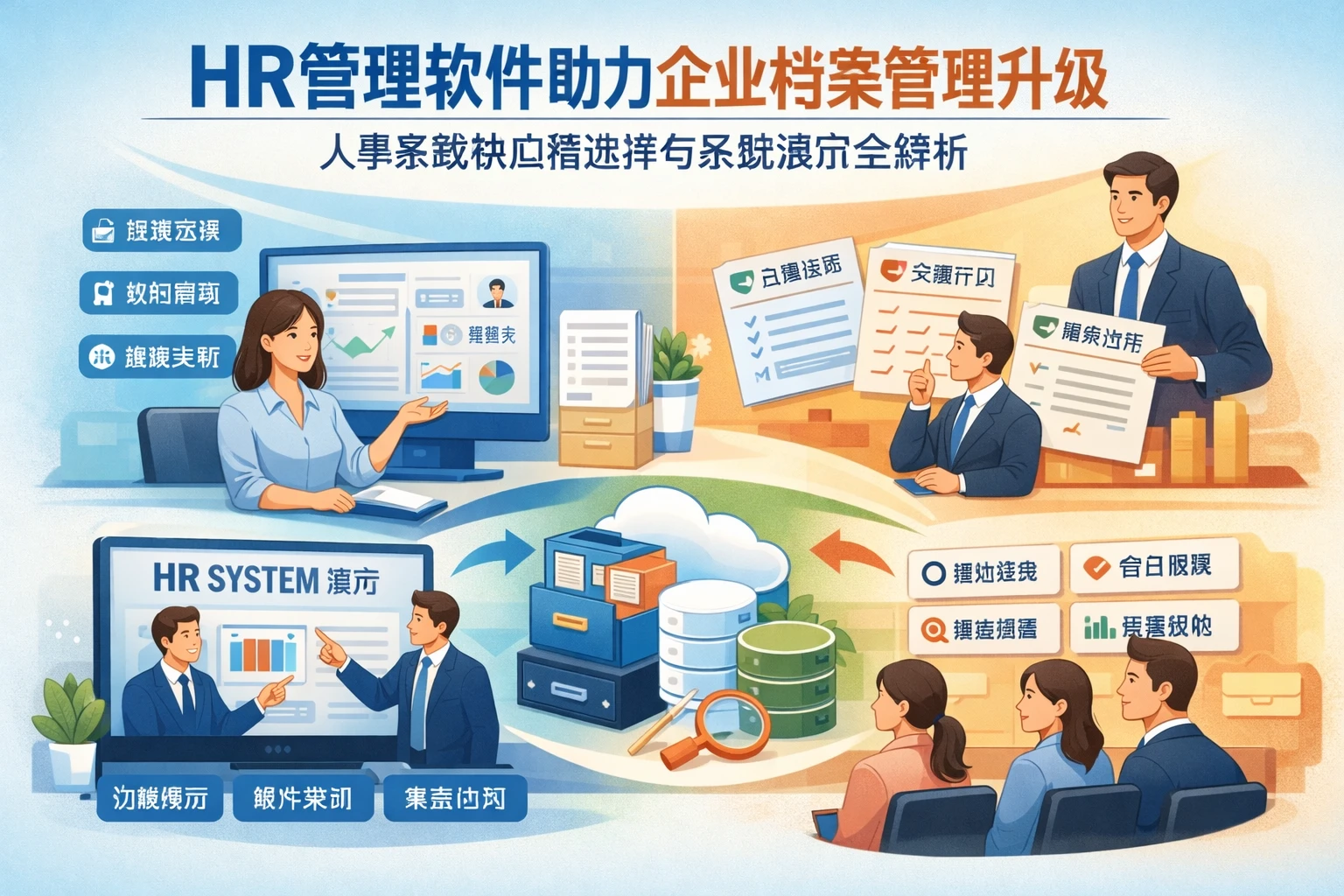 HR管理软件助力企业档案管理升级：人事系统供应商选择与系统演示全解析