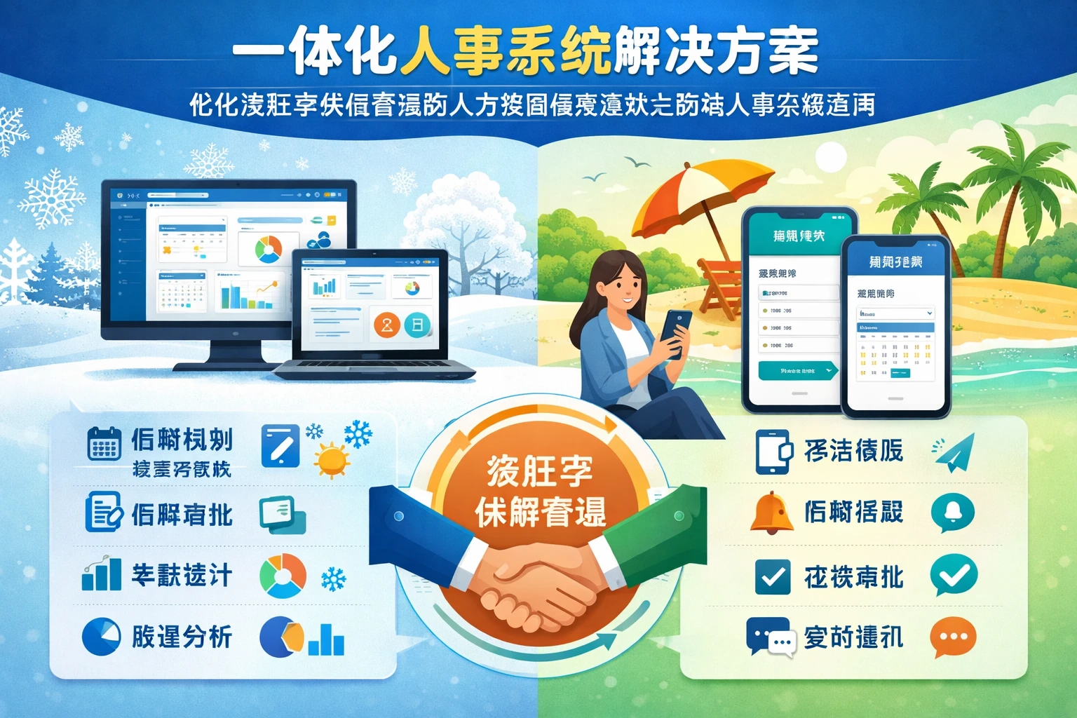 一体化人事系统解决方案：优化淡旺季休假管理的人力资源管理系统与移动人事系统应用