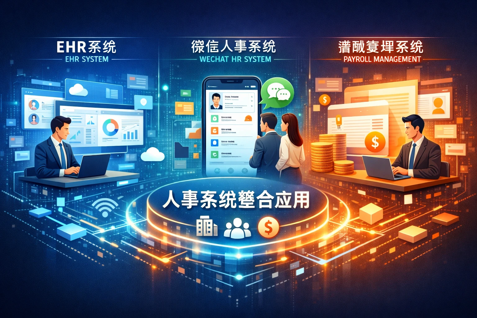 现代企业人事系统解决方案：EHR系统、微信人事系统与薪酬管理系统的整合应用