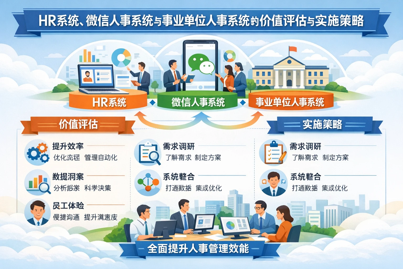 HR系统、微信人事系统与事业单位人事系统的价值评估与实施策略