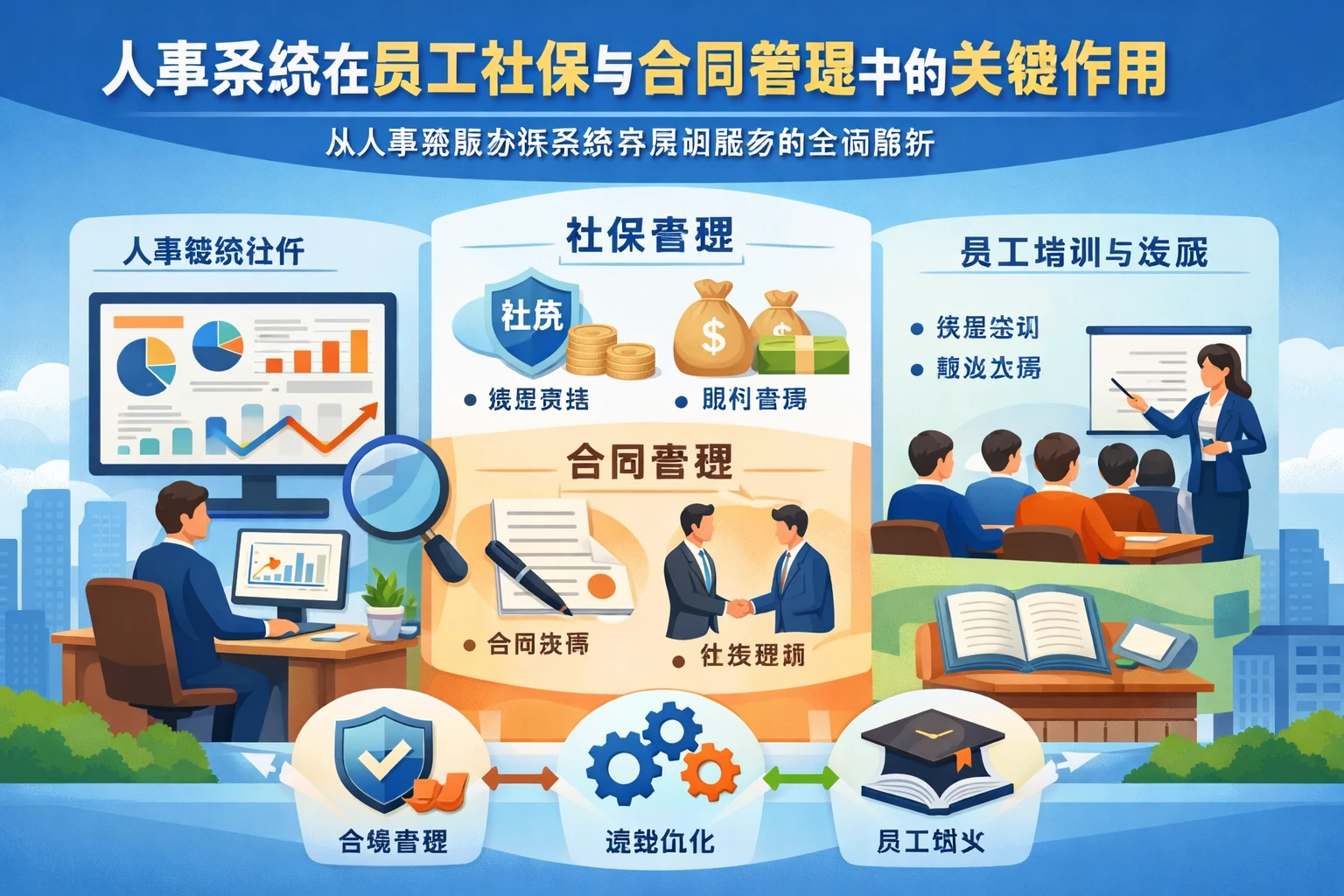 人事系统在员工社保与合同管理中的关键作用：从人事数据分析系统到培训服务的全面解析