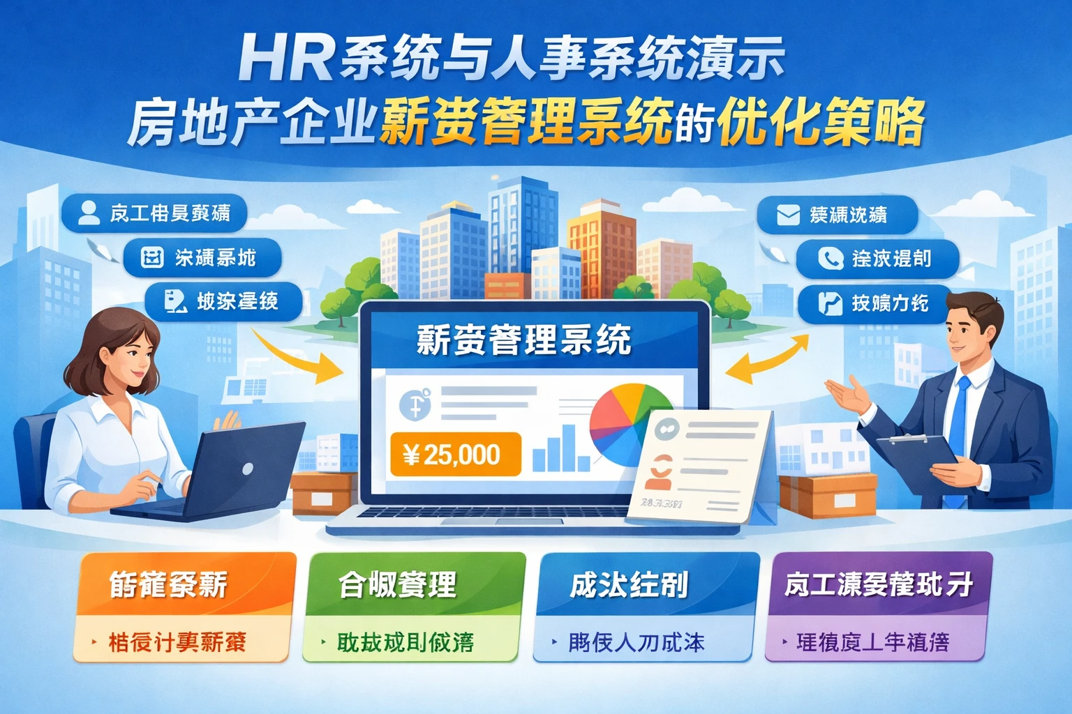 HR系统与人事系统演示：房地产企业薪资管理系统的优化策略