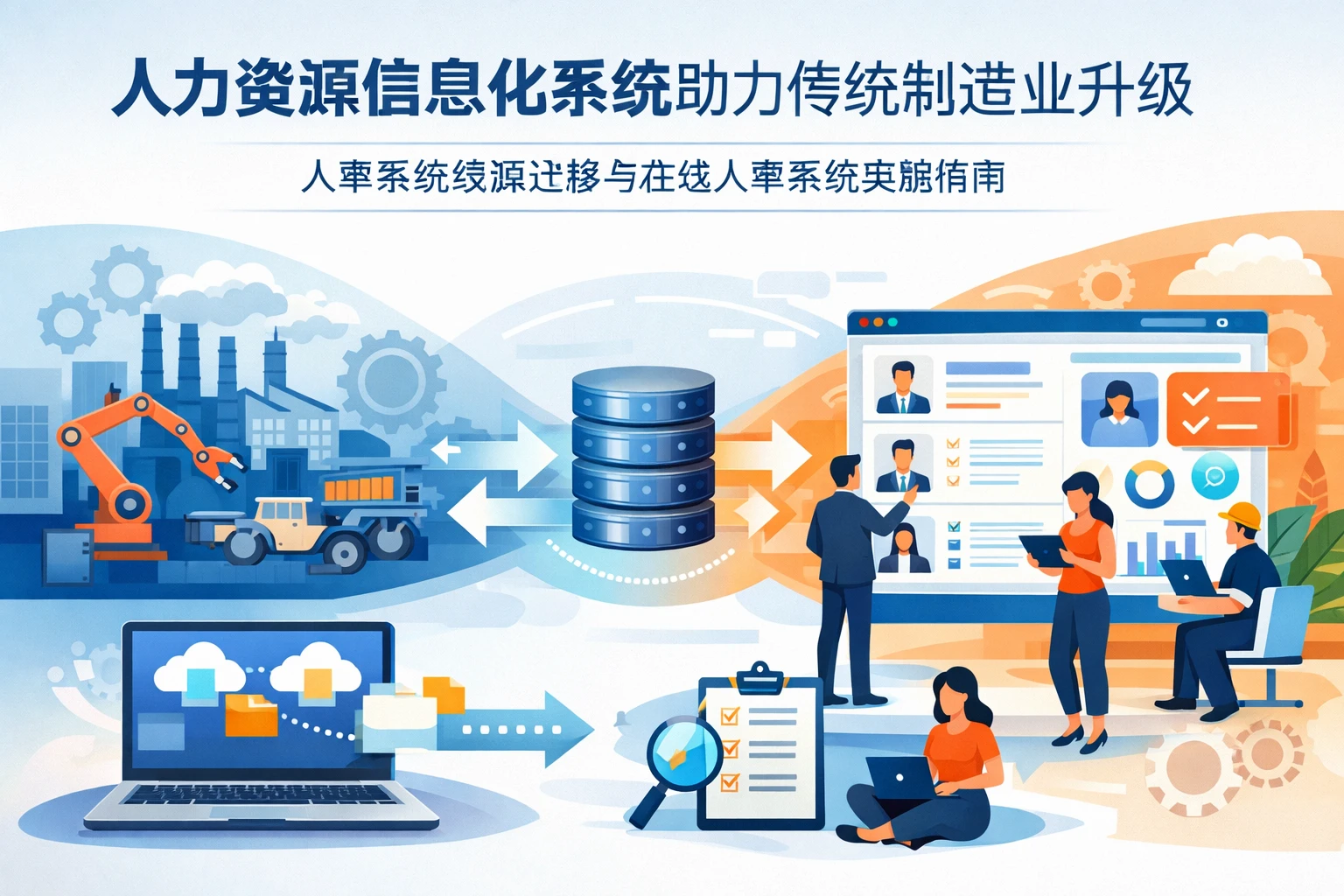 人力资源信息化系统助力传统制造业升级：人事系统数据迁移与在线人事系统实施指南