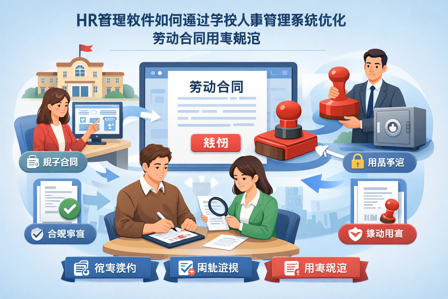 HR管理软件如何通过学校人事管理系统优化劳动合同用章规范