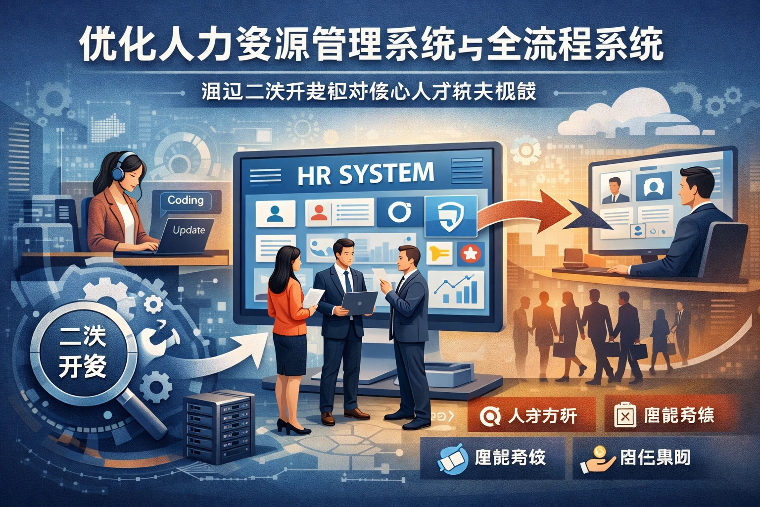优化人力资源管理系统与全流程系统:通过二次开发应对核心人才流失挑战