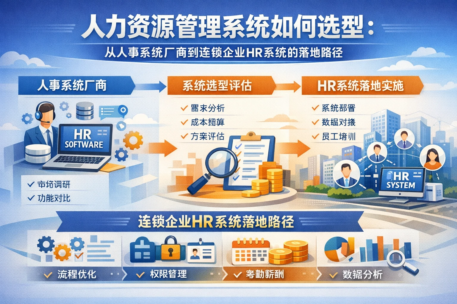 人力资源管理系统如何选型：从人事系统厂商到连锁企业HR系统的落地路径