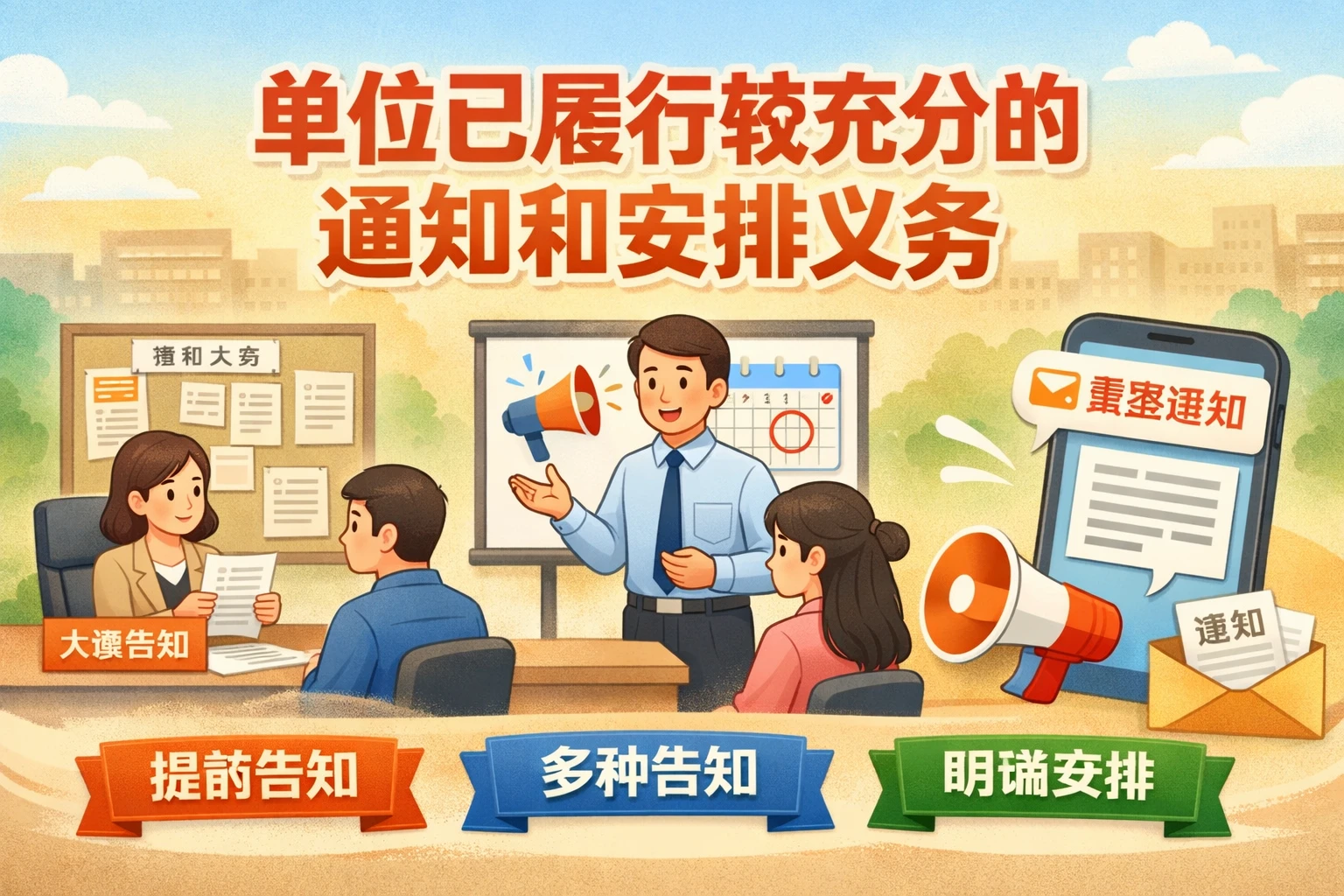 单位已履行较充分的通知和安排义务