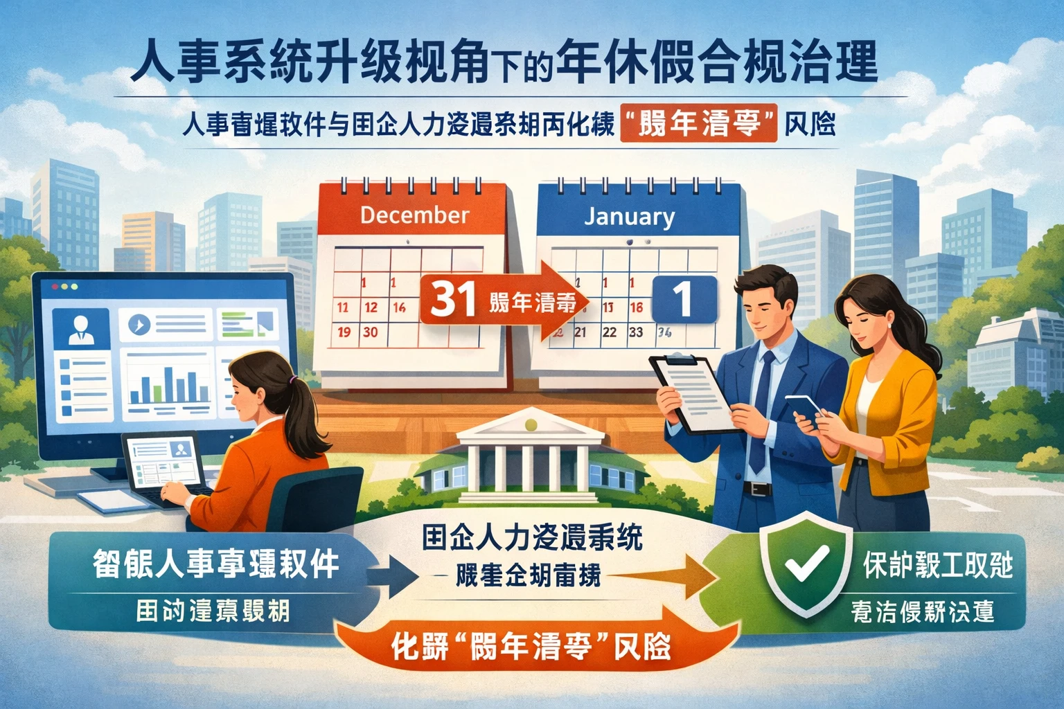 人事系统升级视角下的年休假合规治理：人事管理软件与国企人力资源系统如何化解“跨年清零”风险