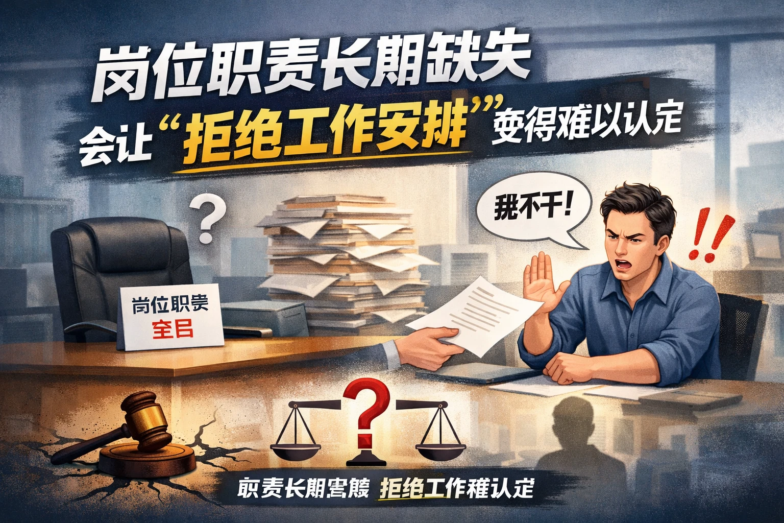 岗位职责长期缺失,会让“拒绝工作安排”变得难以认定