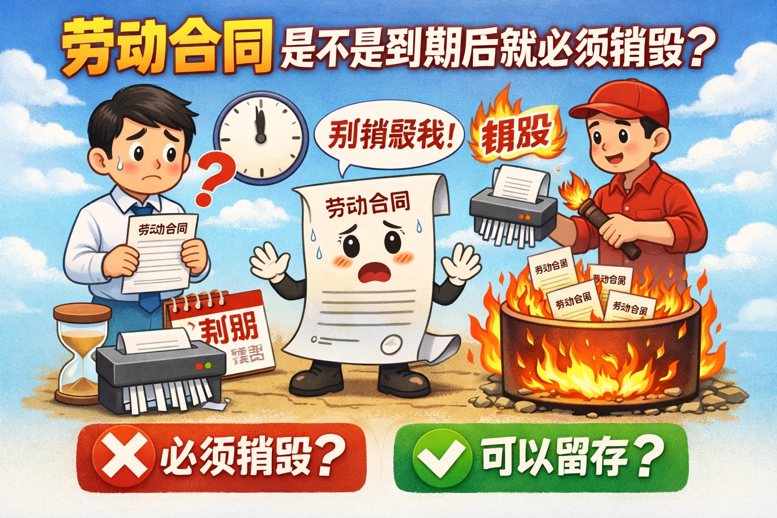 劳动合同是不是到期后就必须销毁