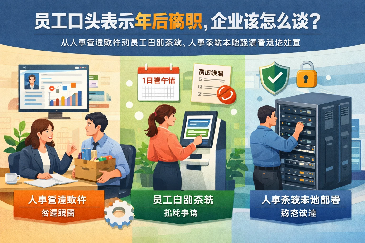 员工口头表示年后离职，企业该怎么谈？从人事管理软件到员工自助系统、人事系统本地部署看规范处理