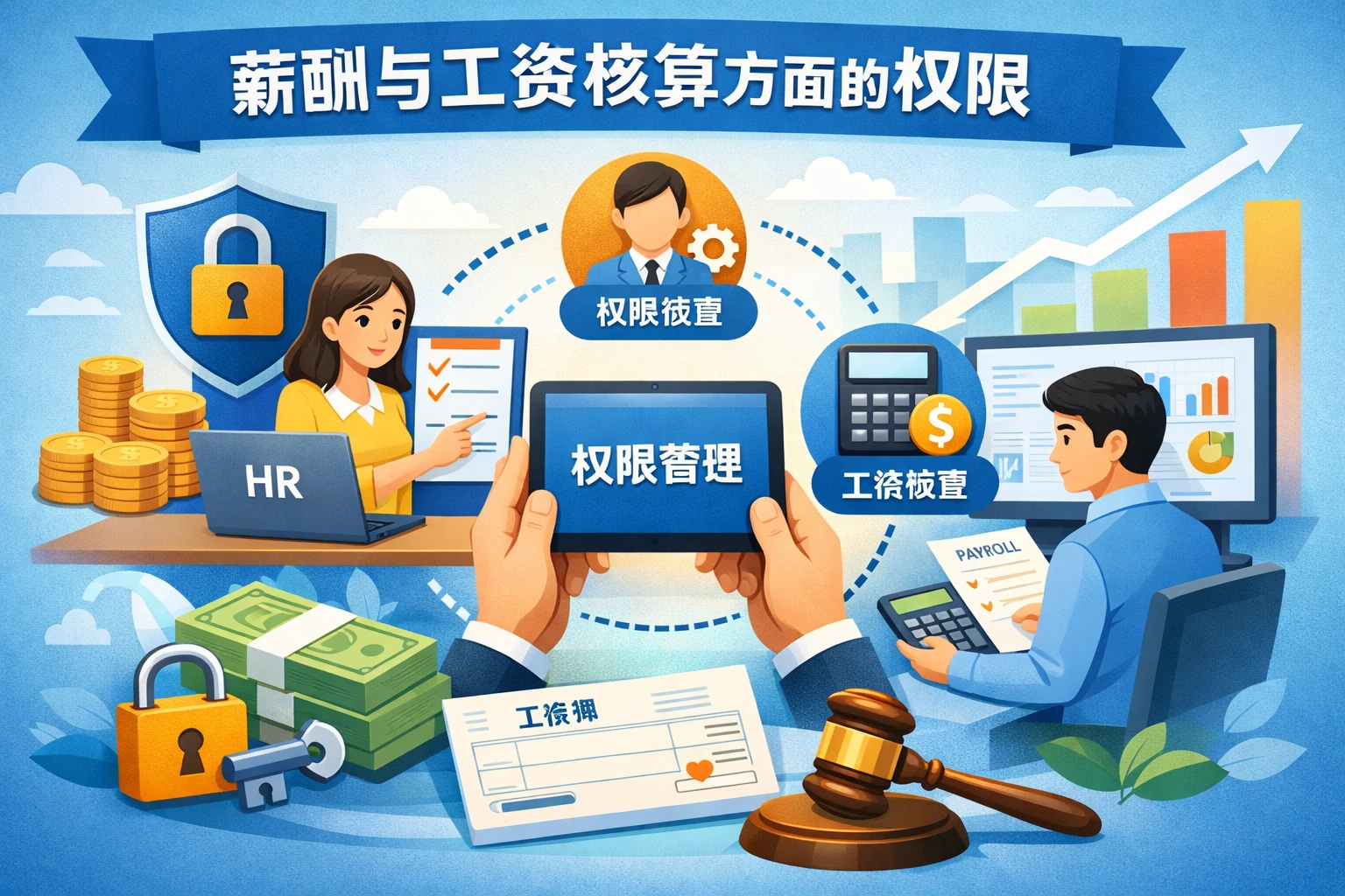 薪酬与工资核算方面的权限