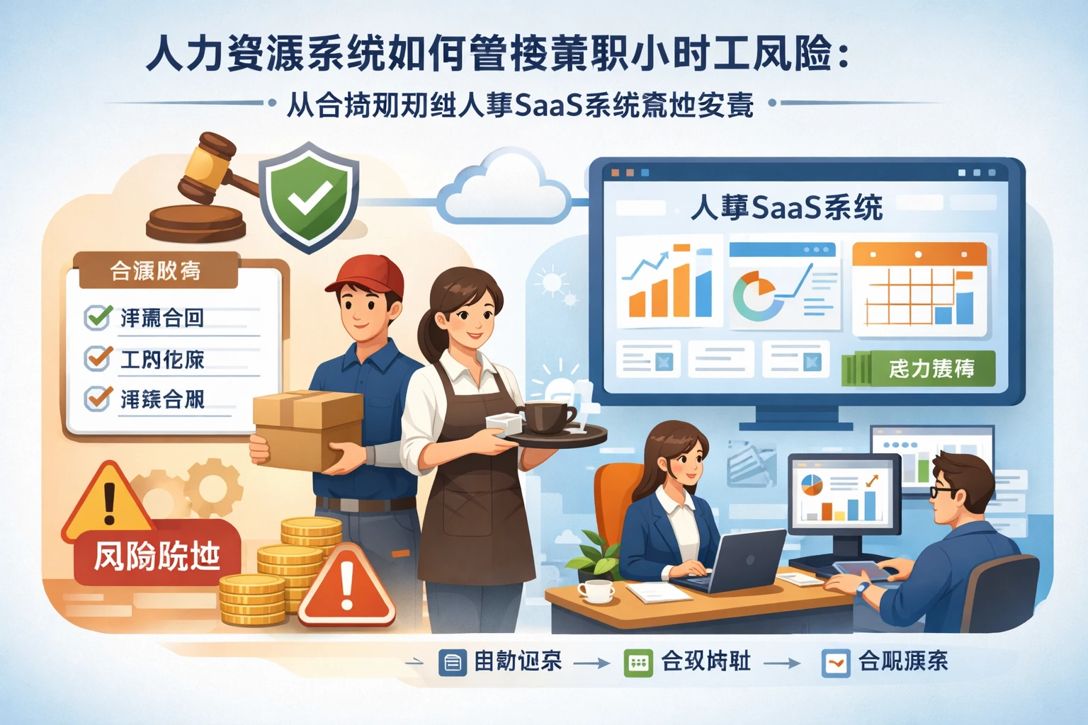 人力资源系统如何管控兼职小时工风险:从合规规则到人事SaaS系统落地实践