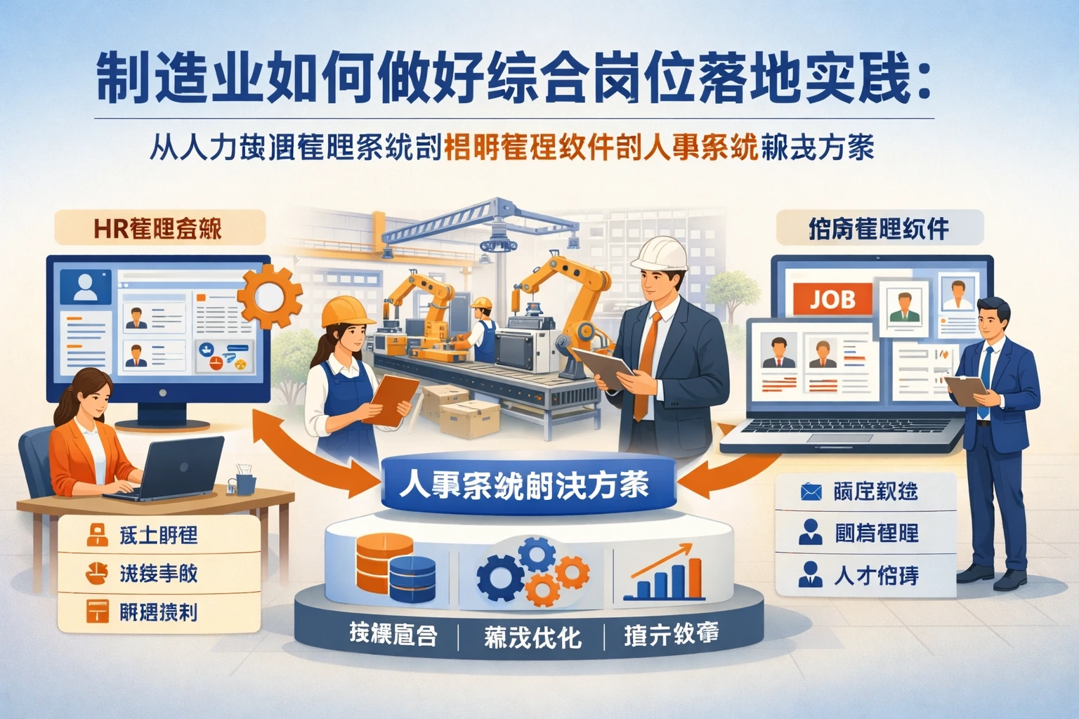 制造业如何做好综合岗位落地实践:从人力资源管理系统到招聘管理软件的人事系统解决方案