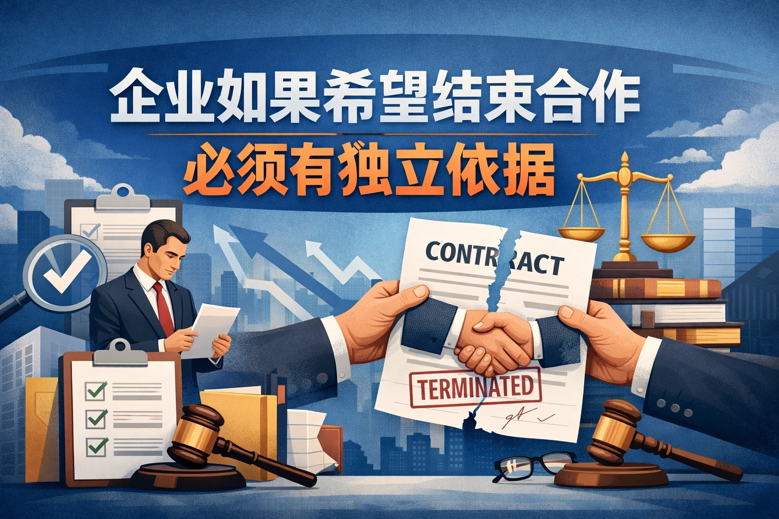 企业如果希望结束合作,必须有独立依据