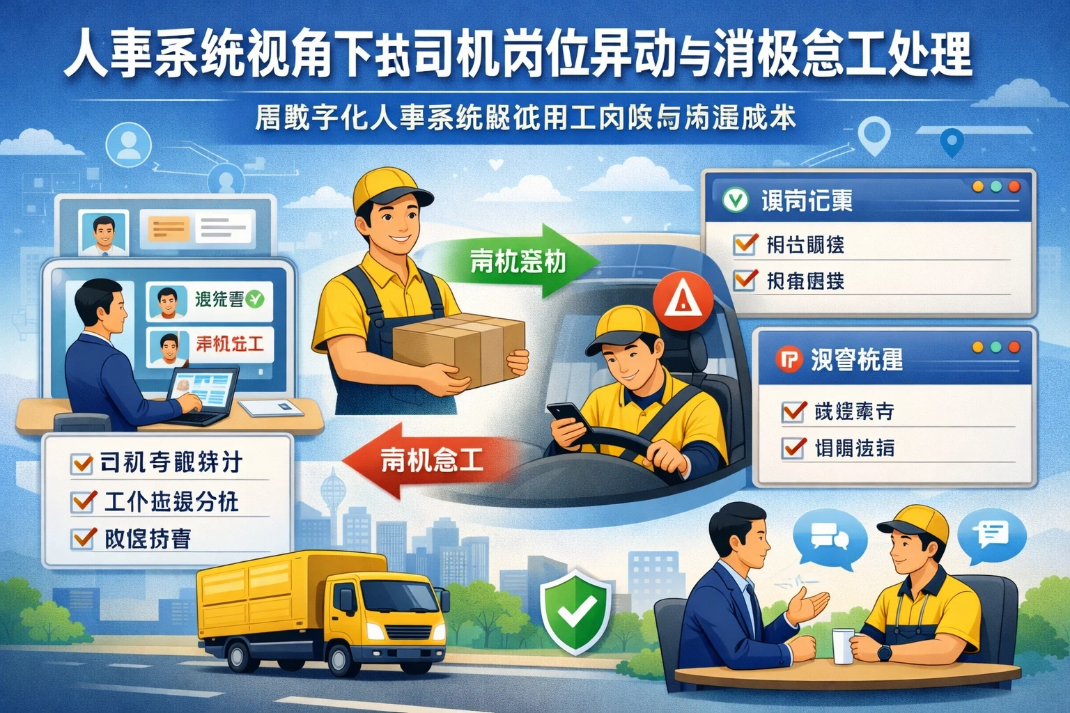 人事系统视角下的司机岗位异动与消极怠工处理:用数字化人事系统降低用工风险与沟通成本