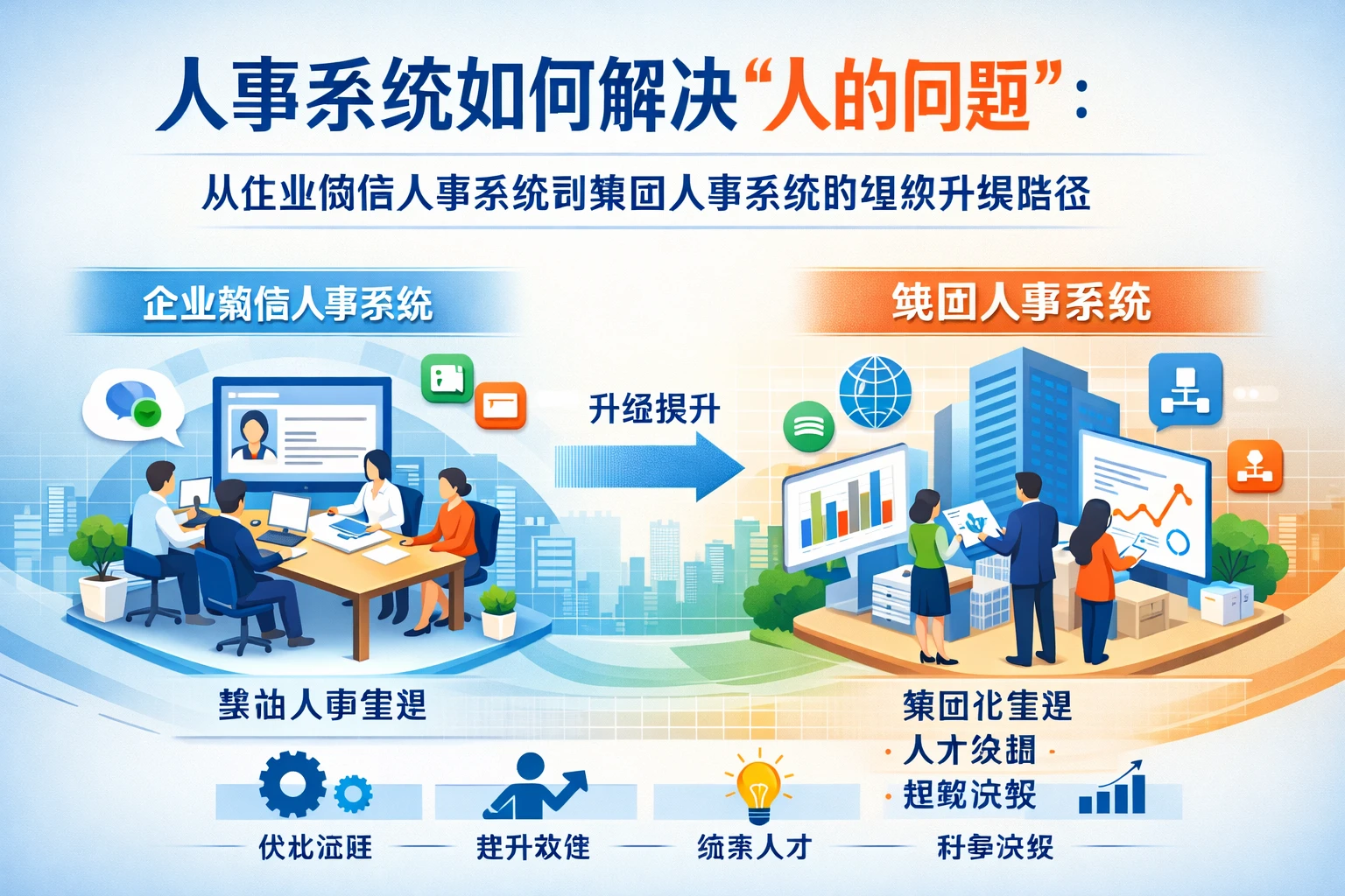 人事系统如何解决“人的问题”：从企业微信人事系统到集团人事系统的组织升级路径