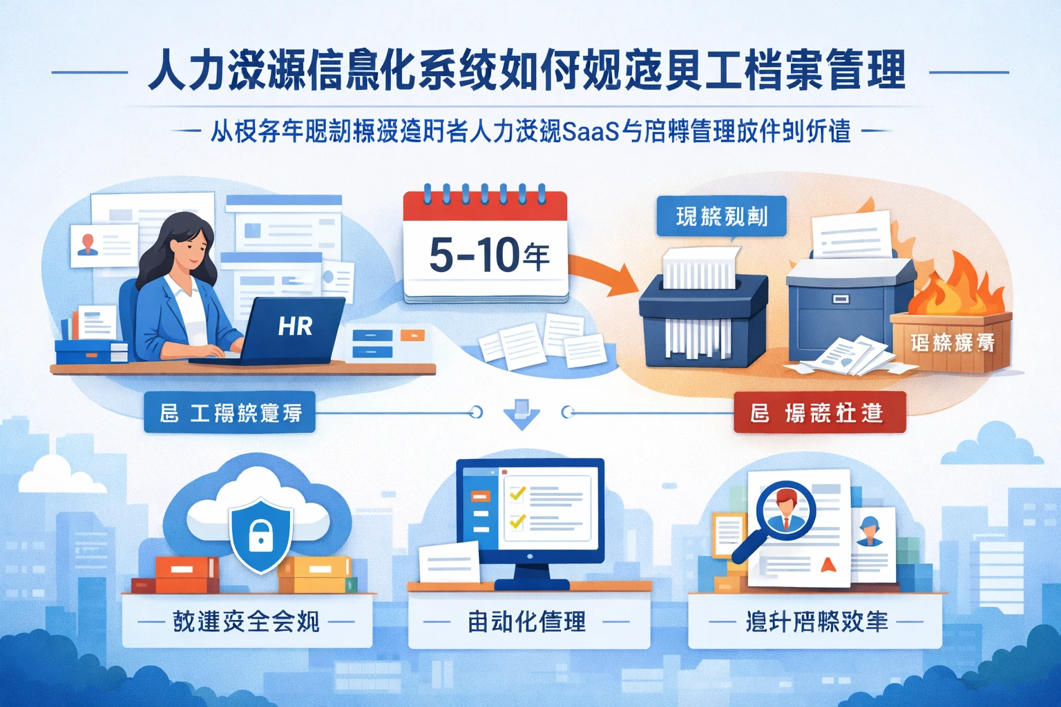 人力资源信息化系统如何规范员工档案管理：从保存年限到销毁规则看人力资源SaaS与招聘管理软件的价值