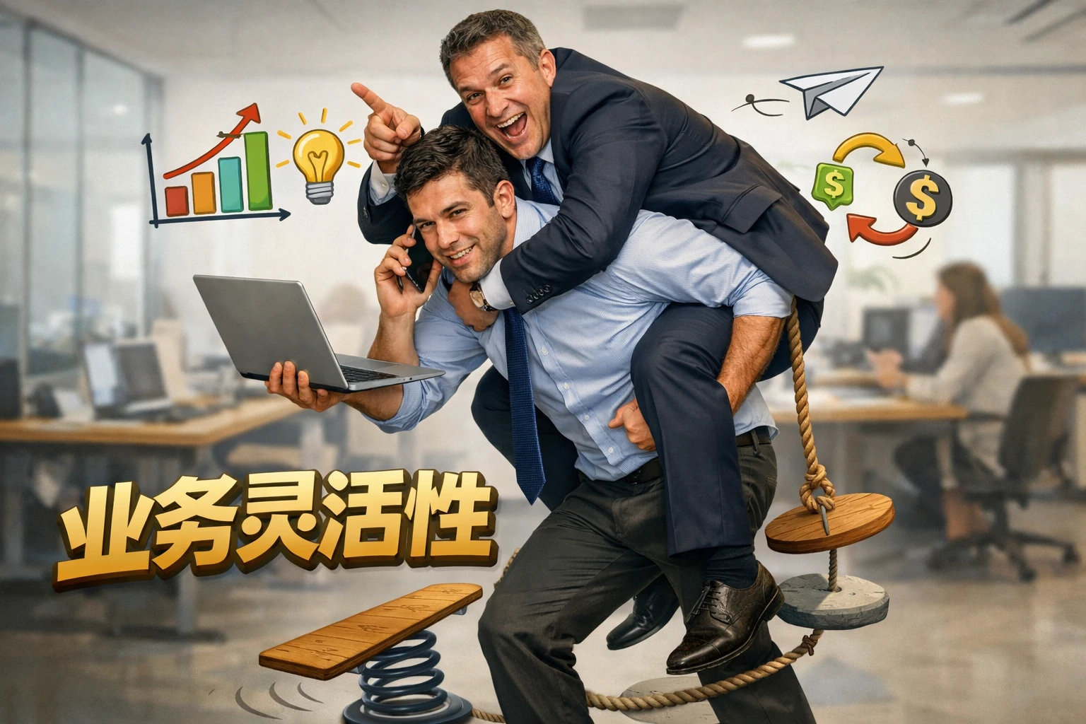 直接上级挂在人身上:强调业务灵活性