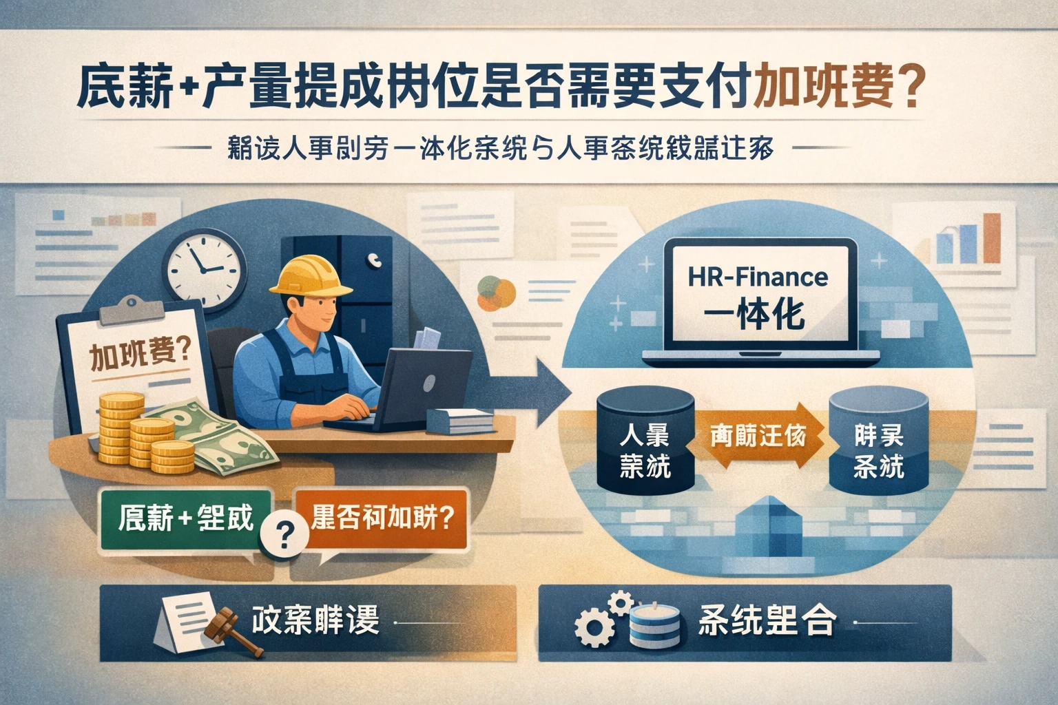 人事管理系统视角下，底薪+产量提成岗位是否需要支付加班费？兼谈人事财务一体化系统与人事系统数据迁移