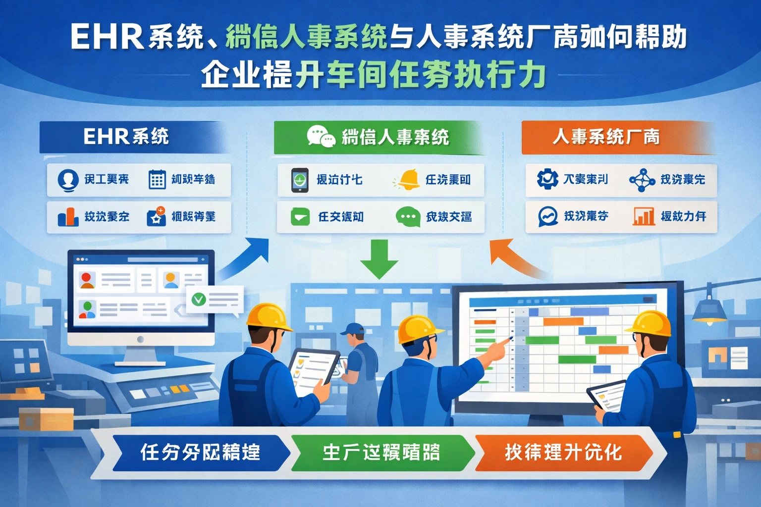 ehr系统、微信人事系统与人事系统厂商如何帮助企业提升车间任务执行力