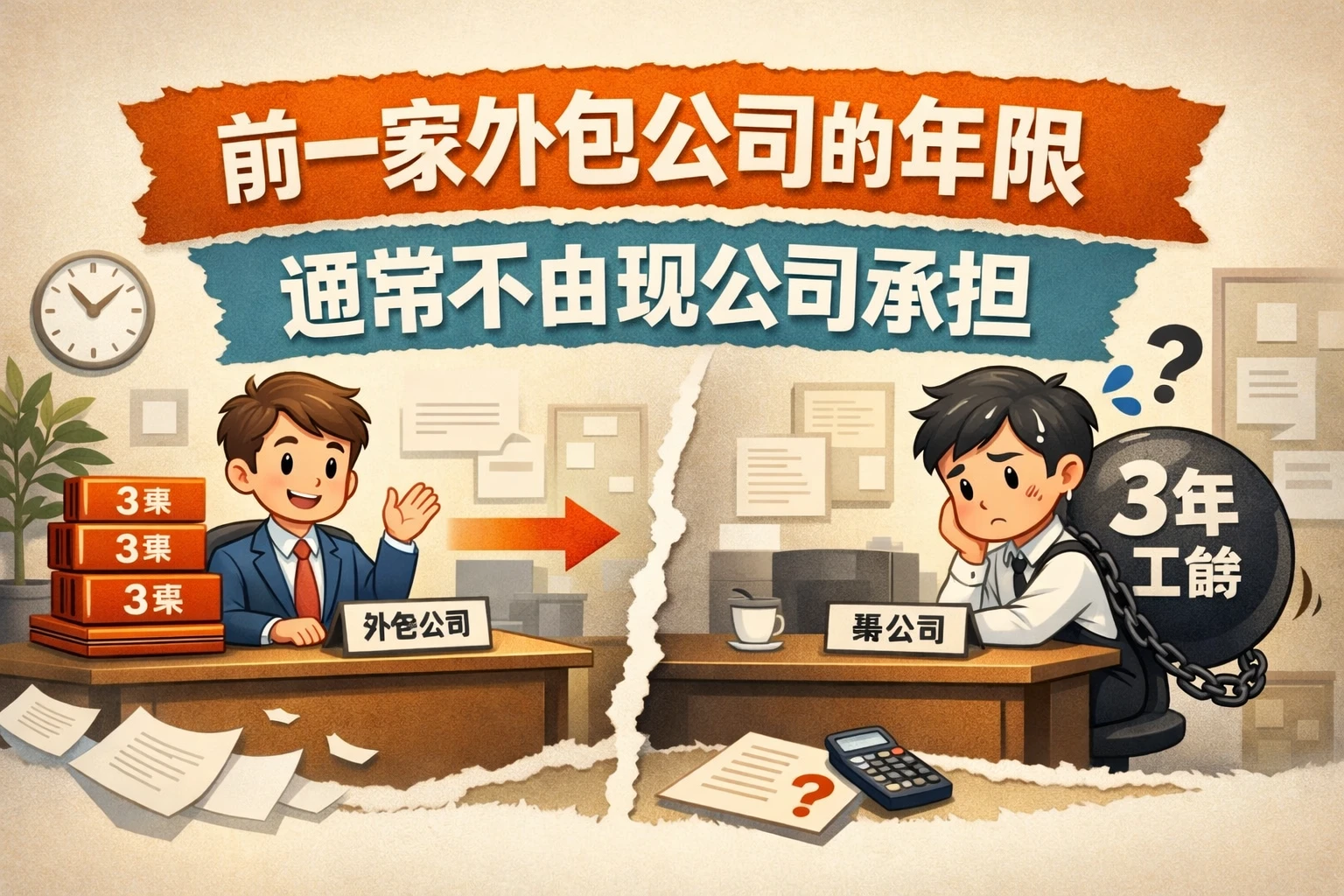 前一家外包公司的年限,通常不当然由现公司承担