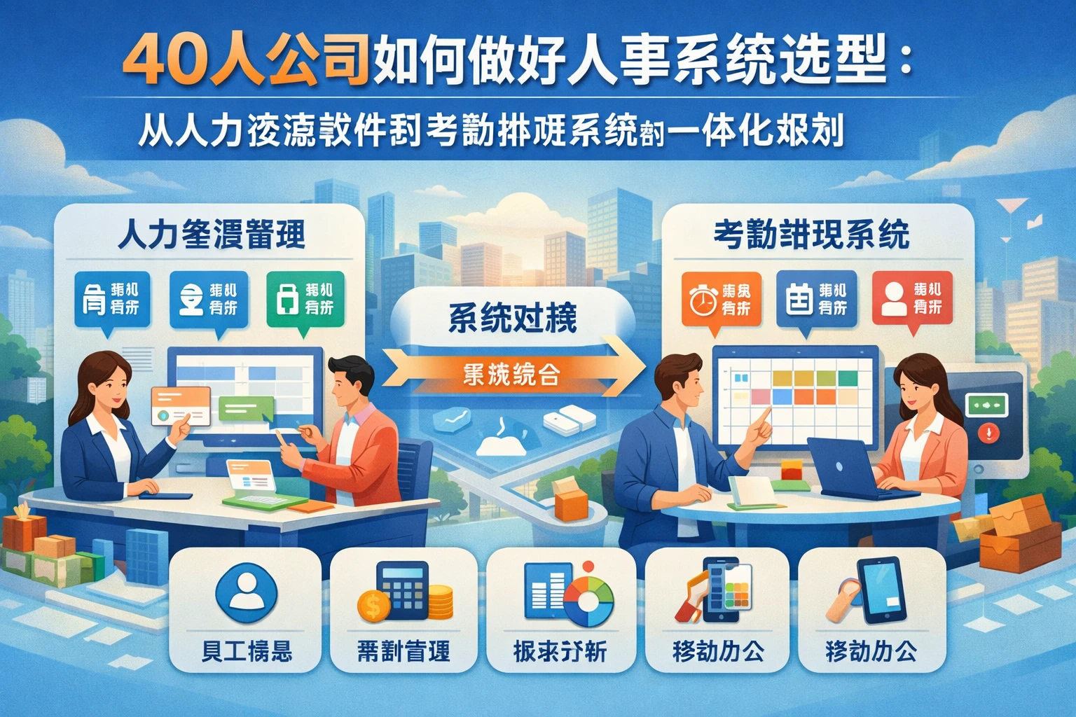 40人公司如何做好人事系统选型：从人力资源软件到考勤排班系统的一体化规划