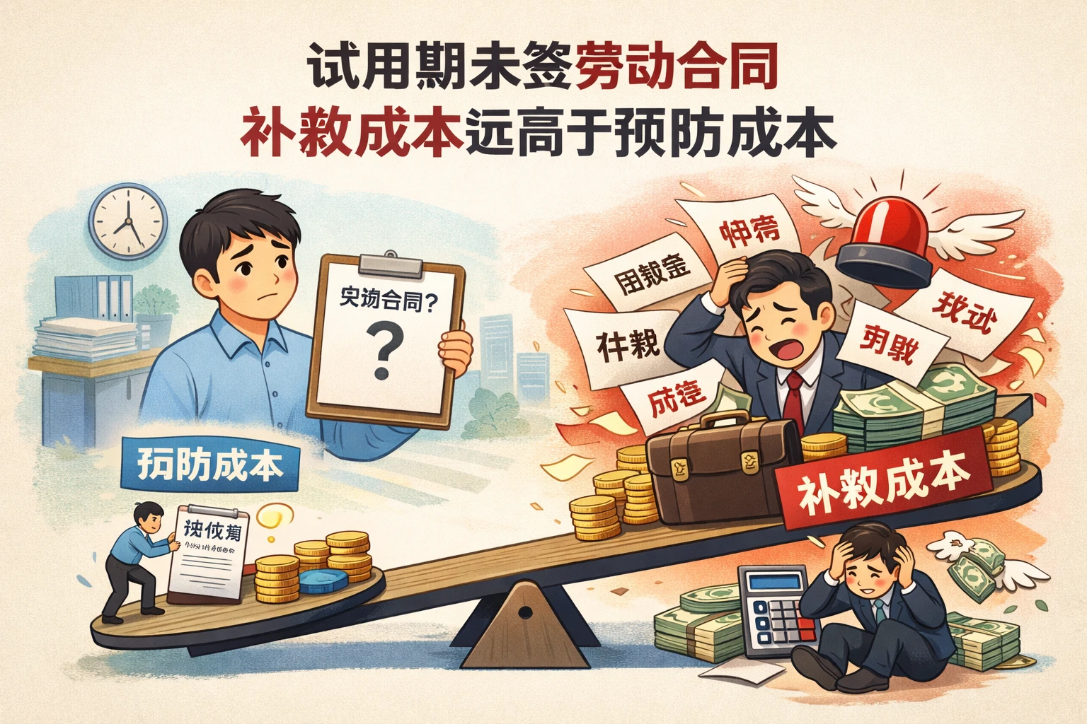 试用期未签劳动合同,补救成本远高于预防成本