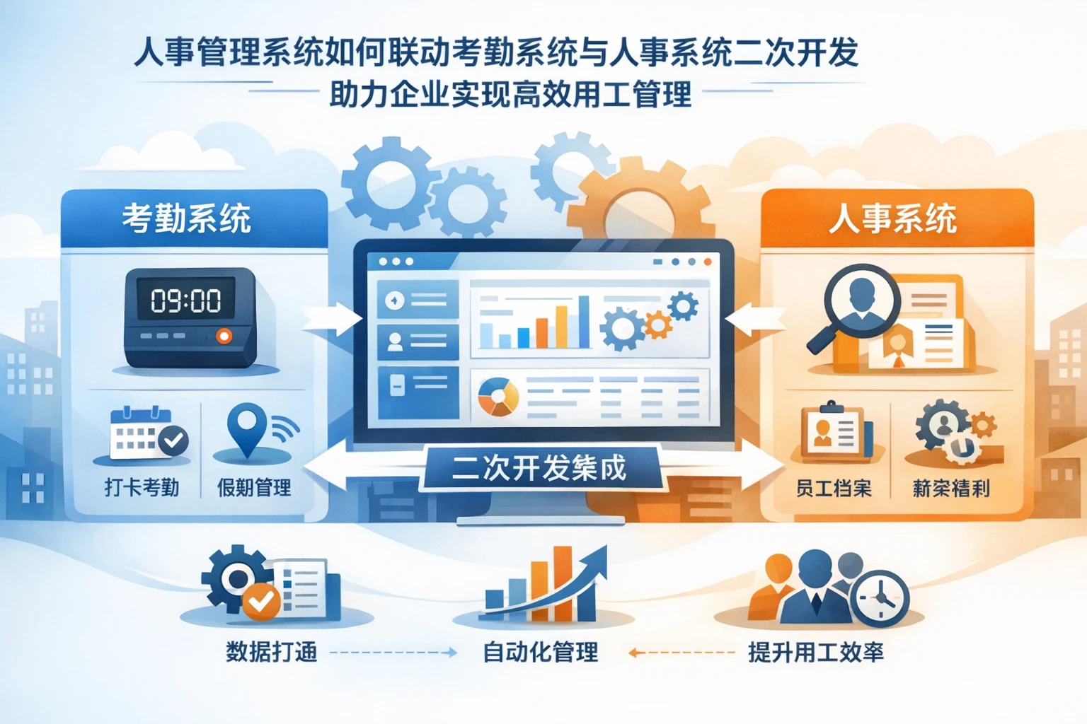人事管理系统如何联动考勤系统与人事系统二次开发，助力企业实现高效用工管理
