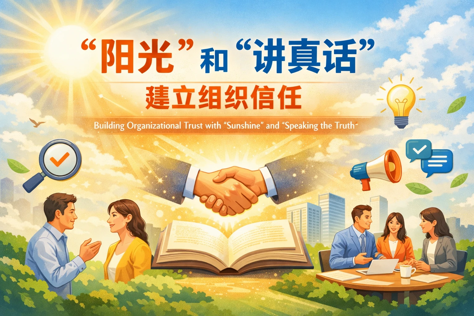 以“阳光”和“讲真话”建立组织信任